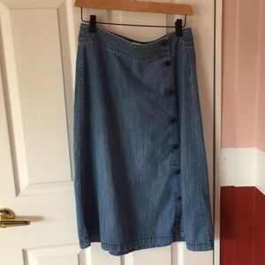 J.Crew Denim Midi Skirt, Size 6